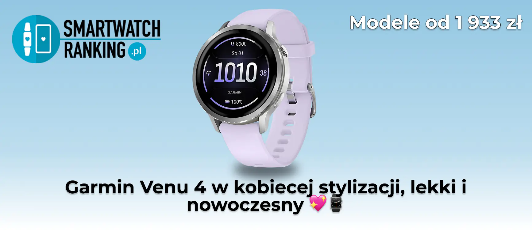 Zegarek smartwatch damski Garmin Venu 4 w nowoczesnej aranżacji