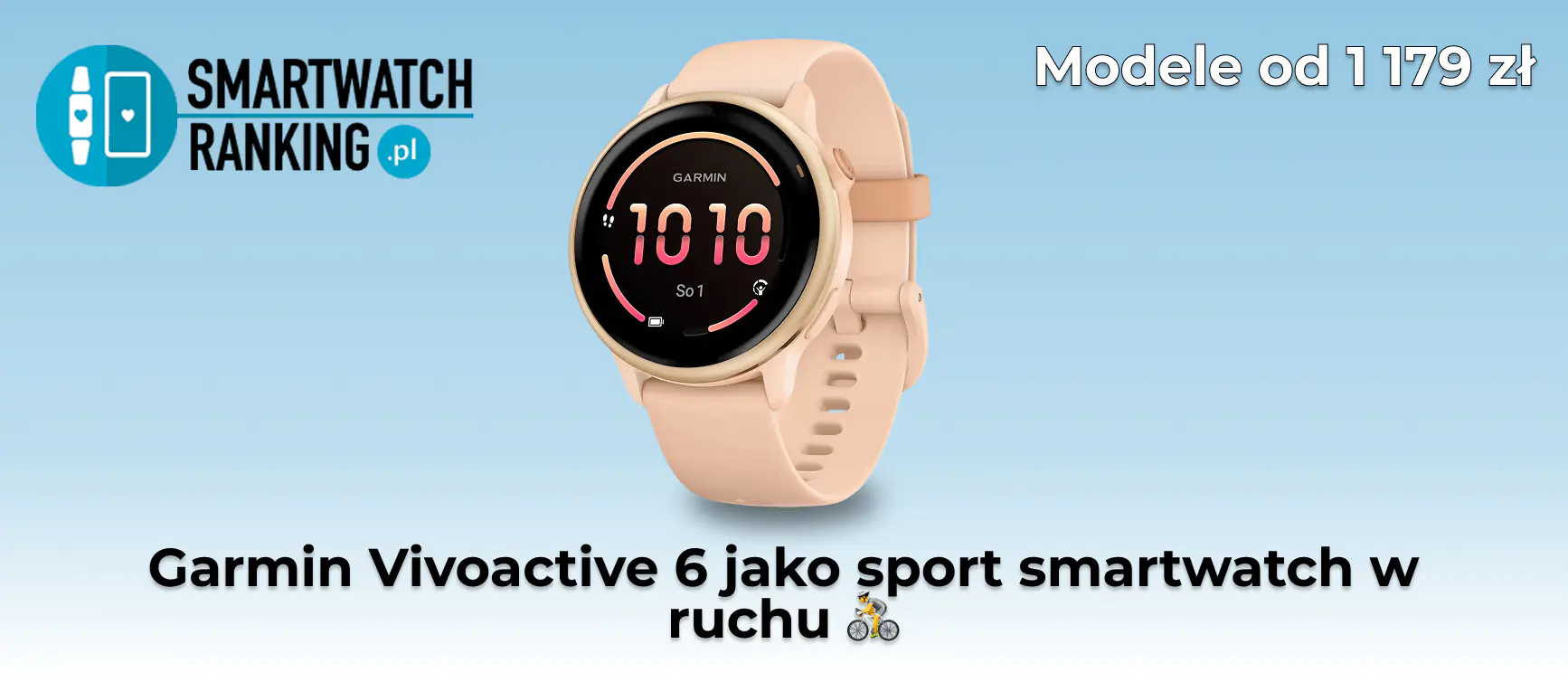 Zaawansowany smartwatch sport Garmin Vivoactive 6 wspierający treningi i zdrowy styl życia