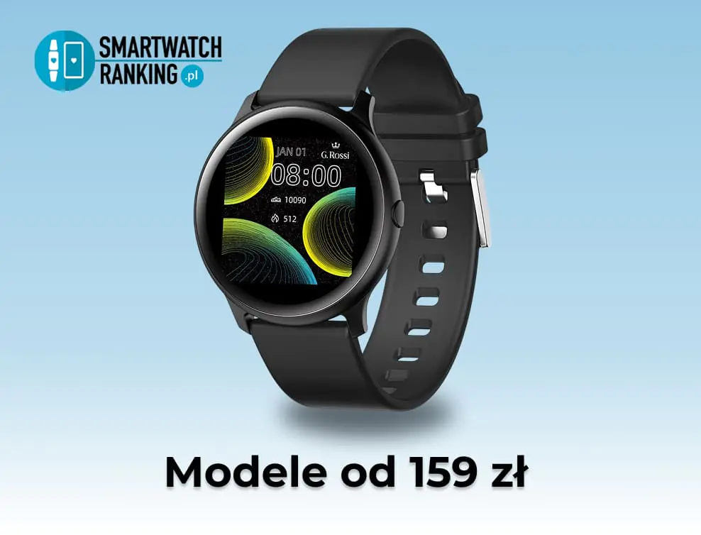 G Rossi smartwatch model SW010 z widocznym cyfrowym wyświetlaczem