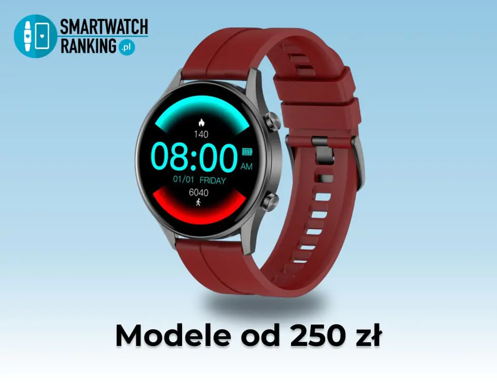 Model SW019-3 Gino Rossi smartwatch damski w bordowej kolorystyce, łączący styl z funkcjami sportowymi=