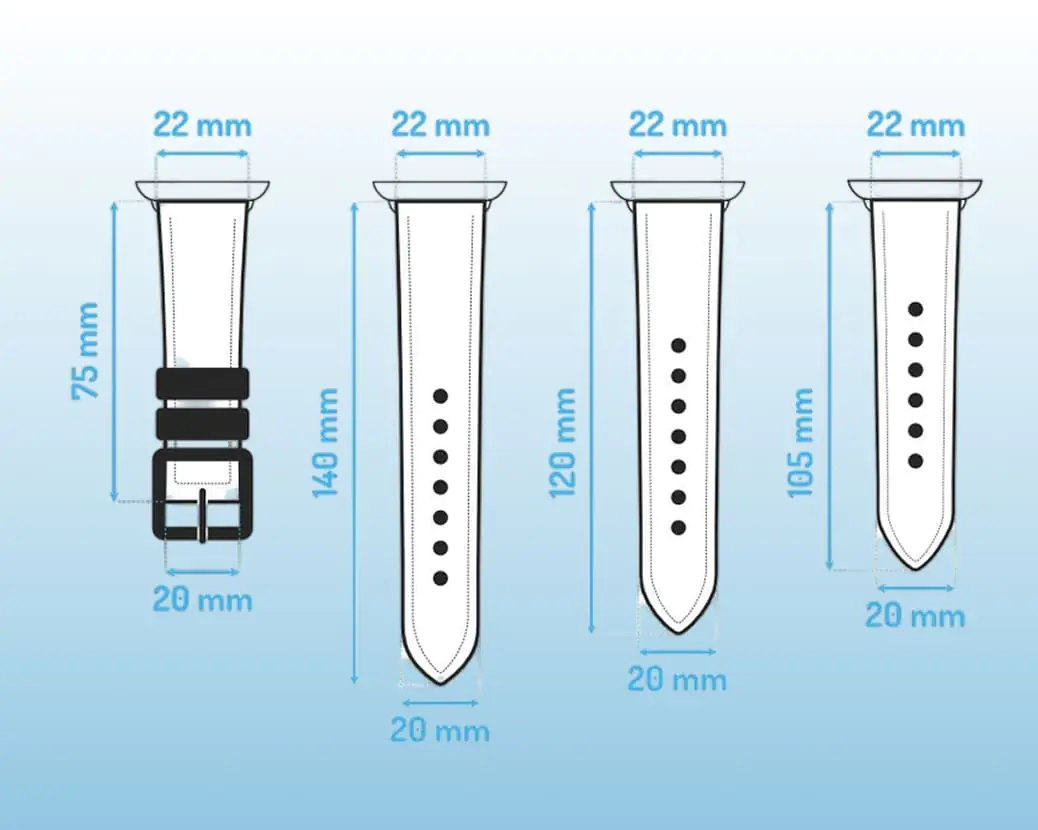 Pasek do smartwatch Rubicon i porównanie dostępnych szerokości mocowania