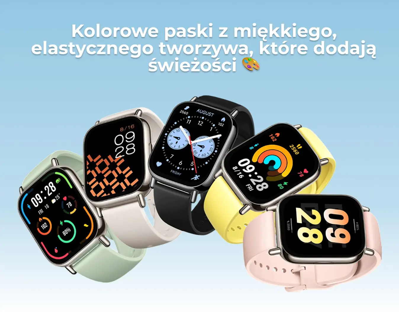 Pasek do zegarka dostępny w wielu kolorach, od klasycznej czerni po modny beżowy, pozwoli Ci dopasować zegarek do każdej stylizacji.