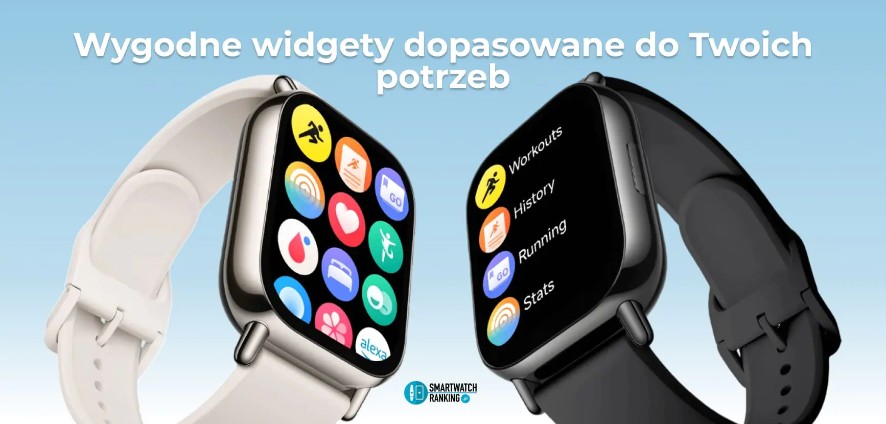 Zegarek Redmi Watch 5 Lite oferuje bogaty zestaw widżetów z najważniejszymi informacjami zawsze pod ręką.